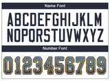Custom Powder Blue Navy-Gold Mesh Drift Fashion Football Jersey