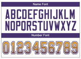 Custom Gold Purple-White Mesh Drift Fashion Football Jersey