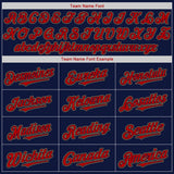 Custom Navy Red-Old Gold Authentic Baseball Jersey