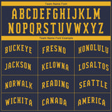 Custom Navy Gold Performance T-Shirt