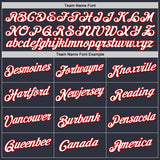 Custom Stitched Navy White-Red Sports Pullover Sweatshirt Hoodie