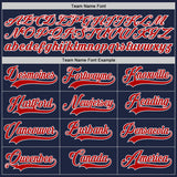 Custom Navy Red-White Authentic Baseball Jersey