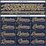 Custom Navy Navy-Gold Authentic Baseball Jersey