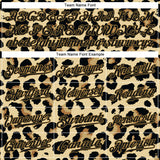 Custom Old Gold Black-Old Gold 3D Pattern Design Leopard Authentic Baseball Jersey