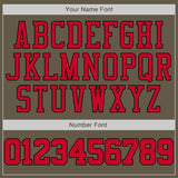 Custom Olive Red-Black Authentic Throwback Salute To Service Basketball Jersey