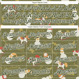 Custom Olive Olive-White Christmas 3D Authentic Salute To Service Baseball Jersey