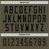 Custom Olive Black-Old Gold Salute To Service Hockey Jersey