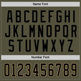 Custom Olive Black-Old Gold Salute To Service Hockey Jersey