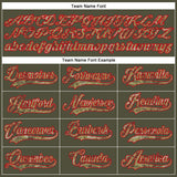 Custom Olive Cmao-Red Authentic Salute To Service Baseball Jersey