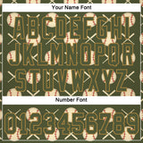 Custom Olive Olive-Old Gold 3D Pattern Design Authentic Salute To Service Baseball Jersey