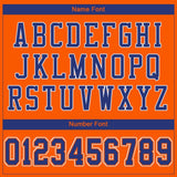 Custom Orange Royal-White Mesh Authentic Football Jersey
