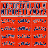 Custom Orange Navy-White Authentic Baseball Jersey