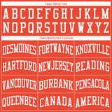 Custom Orange White Round Neck Basketball Jersey