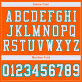 Custom Orange White-Aqua Mesh Authentic Football Jersey
