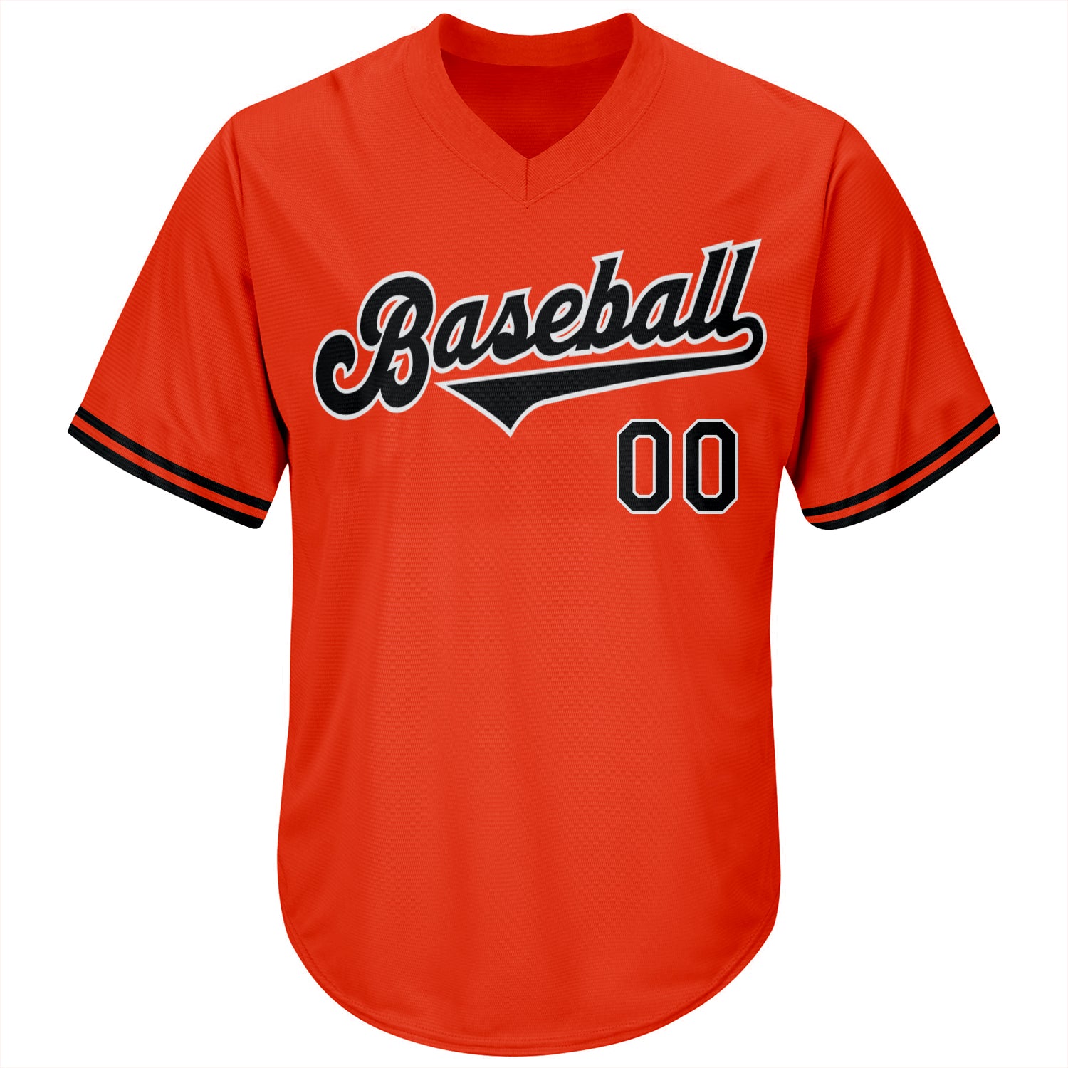Custom Orange Black-White Authentic Throwback Rib-Knit Baseball Jersey Shirt