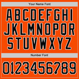 Custom Orange Black-White Authentic Baseball Jersey