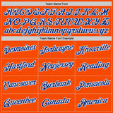 Custom Orange Royal-White Performance T-Shirt