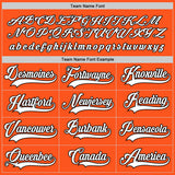 Custom Orange White-Black Hockey Jersey