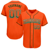 Custom Orange Green-White Authentic Drift Fashion Baseball Jersey