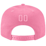 Custom Pink Pink-White Stitched Adjustable Snapback Hat