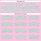 Custom Light Pink White-Kelly Green Authentic Throwback Basketball Jersey