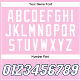 Custom Light Pink White-Light Blue Authentic Throwback Basketball Jersey