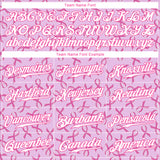 Custom Pink White 3D Pattern Design Breast Cancer Authentic Baseball Jersey