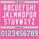 Custom Pink White-Light Blue Authentic Baseball Jersey