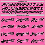 Custom Pink Black-White Authentic Baseball Jersey
