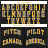 Custom Black Gold-White Baseball Jersey