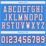 Custom Powder Blue White-Red Mesh Authentic Football Jersey