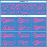 Custom Powder Blue Powder Blue-Pink Authentic Baseball Jersey
