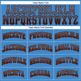 Custom Powder Blue Black-Orange Authentic Drift Fashion Baseball Jersey