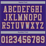 Custom Purple Gray-Orange Mesh Authentic Football Jersey