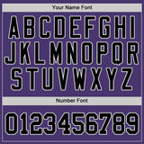 Custom Purple Black-Gray Authentic Baseball Jersey