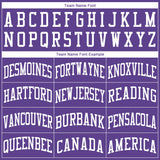 Custom Purple White Round Neck Suit Basketball Jersey