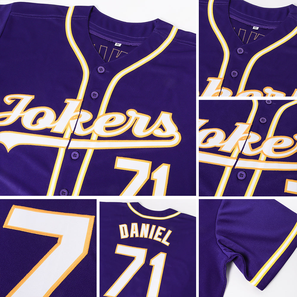 purple and gold jersey