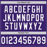 Custom Purple White-Gold Authentic Baseball Jersey