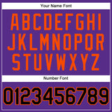 Custom Purple Black Pinstripe Black-Orange Authentic Baseball Jersey
