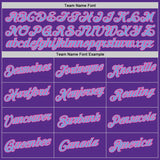 Custom Stitched Purple Light Blue-Pink Sports Pullover Sweatshirt Hoodie