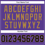 Custom Purple Black Pinstripe Black-Old Gold Authentic Basketball Jersey