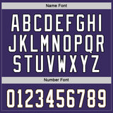 Custom Purple White-Black Hockey Jersey