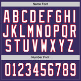 Custom Purple White-Red Hockey Jersey