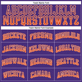 Custom Purple Orange-White Authentic Drift Fashion Baseball Jersey