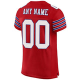 Custom Red White-Royal Mesh Authentic Football Jersey