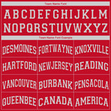 Custom Red White V-Neck Basketball Jersey
