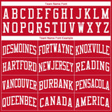 Custom Red White Round Neck Basketball Jersey