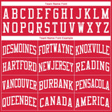 Custom Red White Round Neck Suit Basketball Jersey