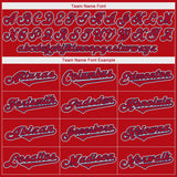 Custom Red Red-Navy Authentic Baseball Jersey