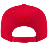 Custom Red Red-Black Stitched Adjustable Snapback Hat